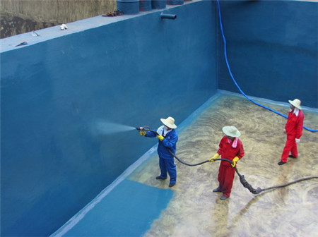 聚脲噴涂可用于游泳池、污水池防水防漏